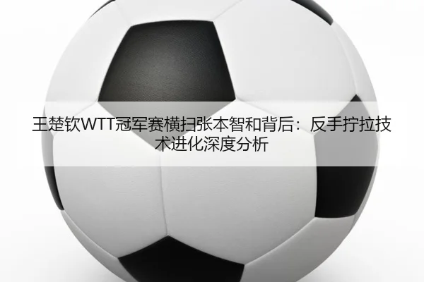 王楚钦WTT冠军赛横扫张本智和背后：反手拧拉技术进化深度分析